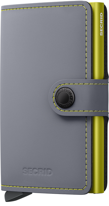 Miniwallet Matte Grey & Lime