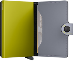 Miniwallet Matte Grey & Lime