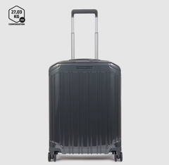 Piquadro BV4425PQL/NO Trolley Cabina Ryanair 4 Ruote In Policarbonato Nero Opaco