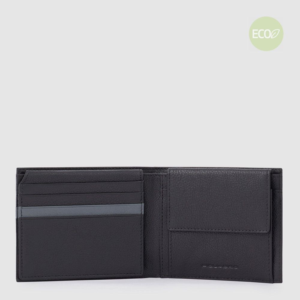 Piquadro PU4518W115R - Portafoglio Uomo Con Porta Documenti Nero