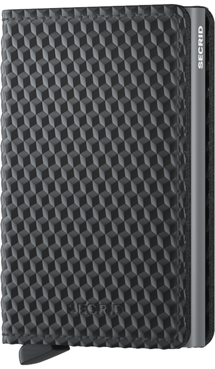 Secrid SCU-BLACK-TITANIUM Slimwallet Cubic Black-Titanium