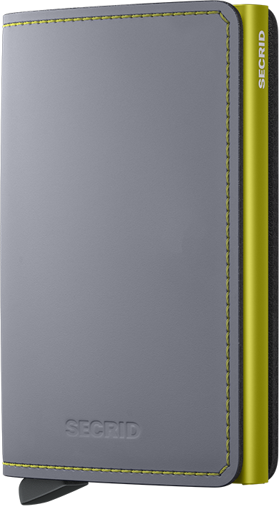 Slimwallet Matte Grey & Lime