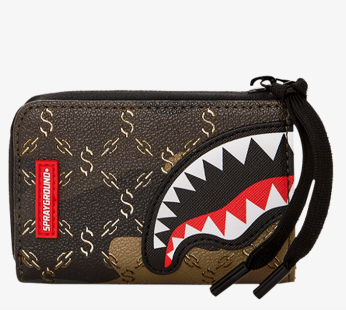 Sprayground 910W5553NSZ  - $ PATTERN OVER CAMO WALLET