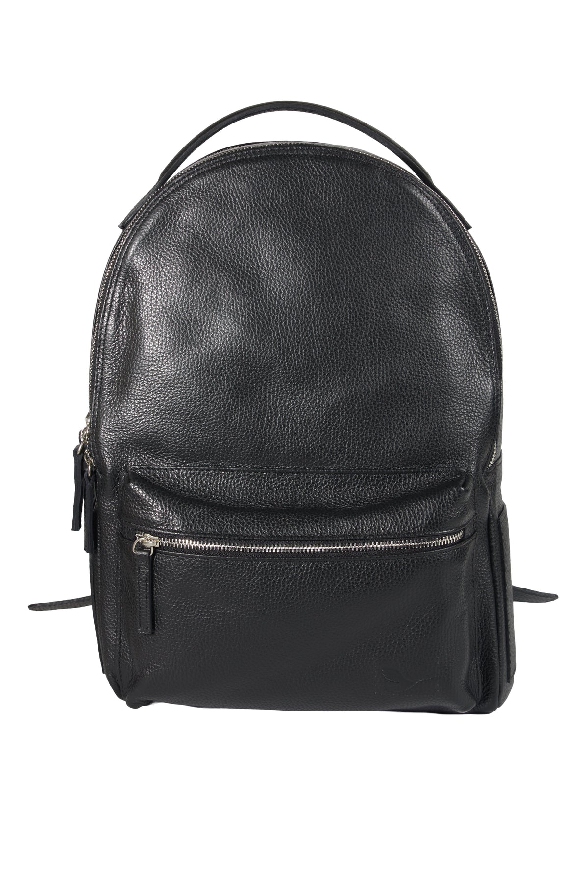 Lingua d’Oca Zaino Alex in Pelle di Vitello Martellata | Trolley-Friendly & Tasca Frontale | 30x15x42 cm