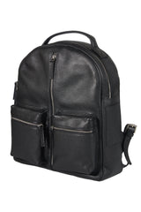 Lingua d’Oca Zaino Nadia in Pelle di Vitello Martellata | Tasche Frontali & Design Funzionale | 35x22x44 cm