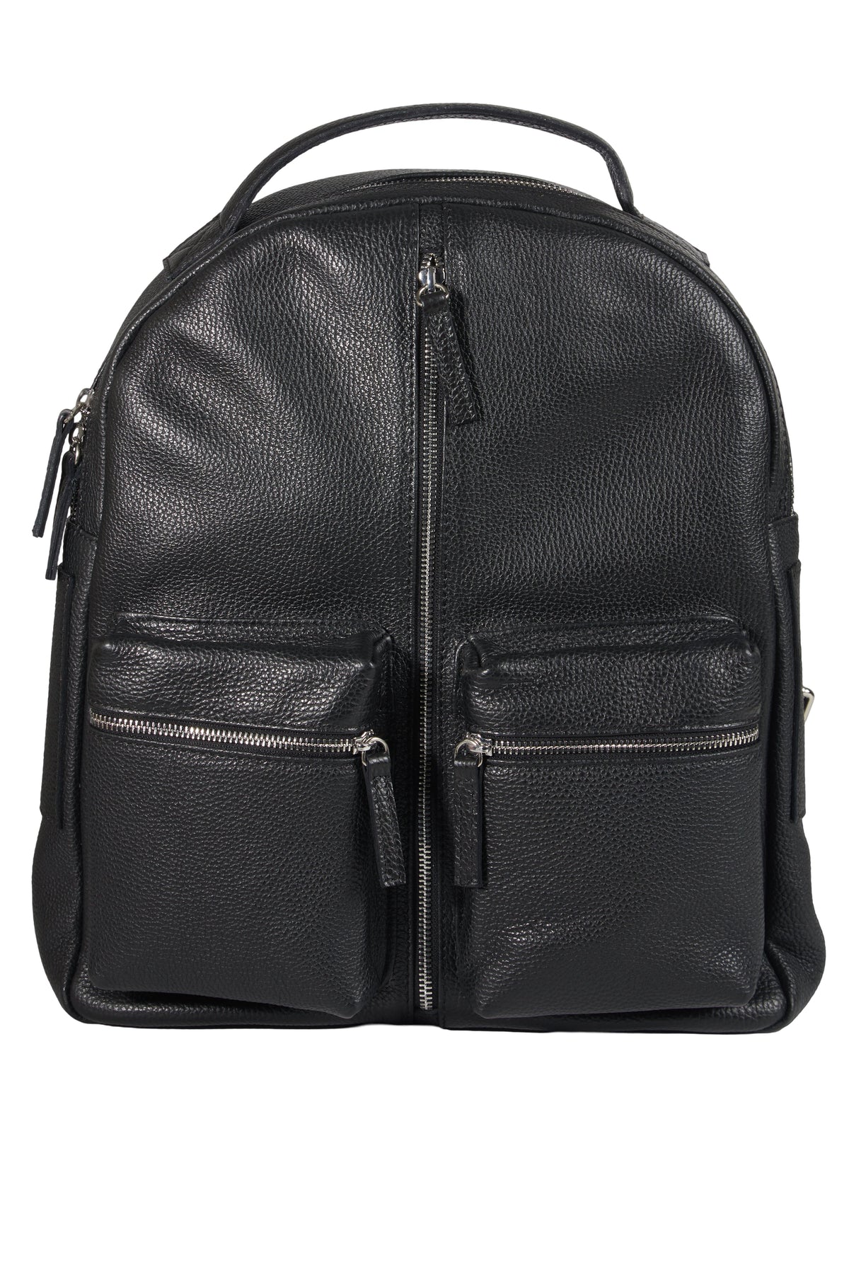 Lingua d’Oca Zaino Nadia in Pelle di Vitello Martellata | Tasche Frontali & Design Funzionale | 35x22x44 cm